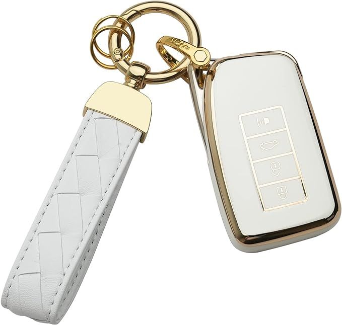Bqepe for Lexus Key Fob Cover Keychain Fit for Lexus RX ES GS LS NX RS GX LX RC LC Smart Key Shel... | Amazon (US)