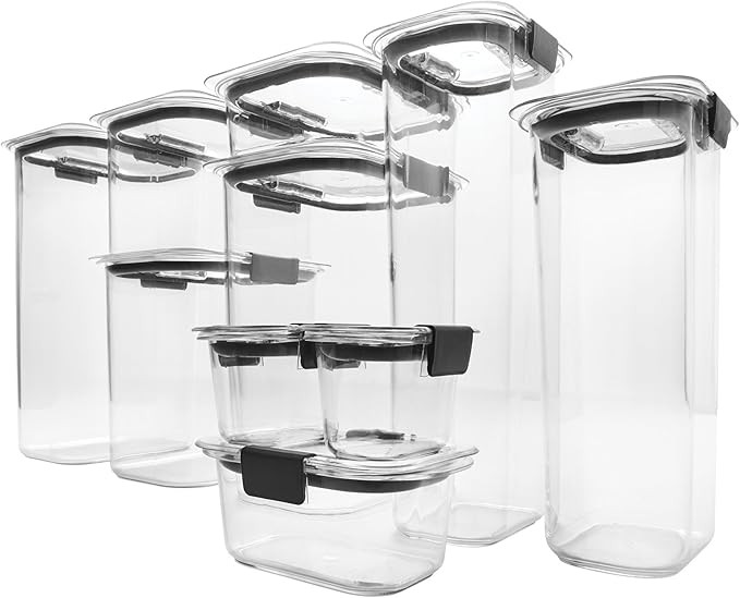 Rubbermaid Brilliance Pantry Organization & Food Storage Containers with Airtight Lids, Set of 10... | Amazon (US)
