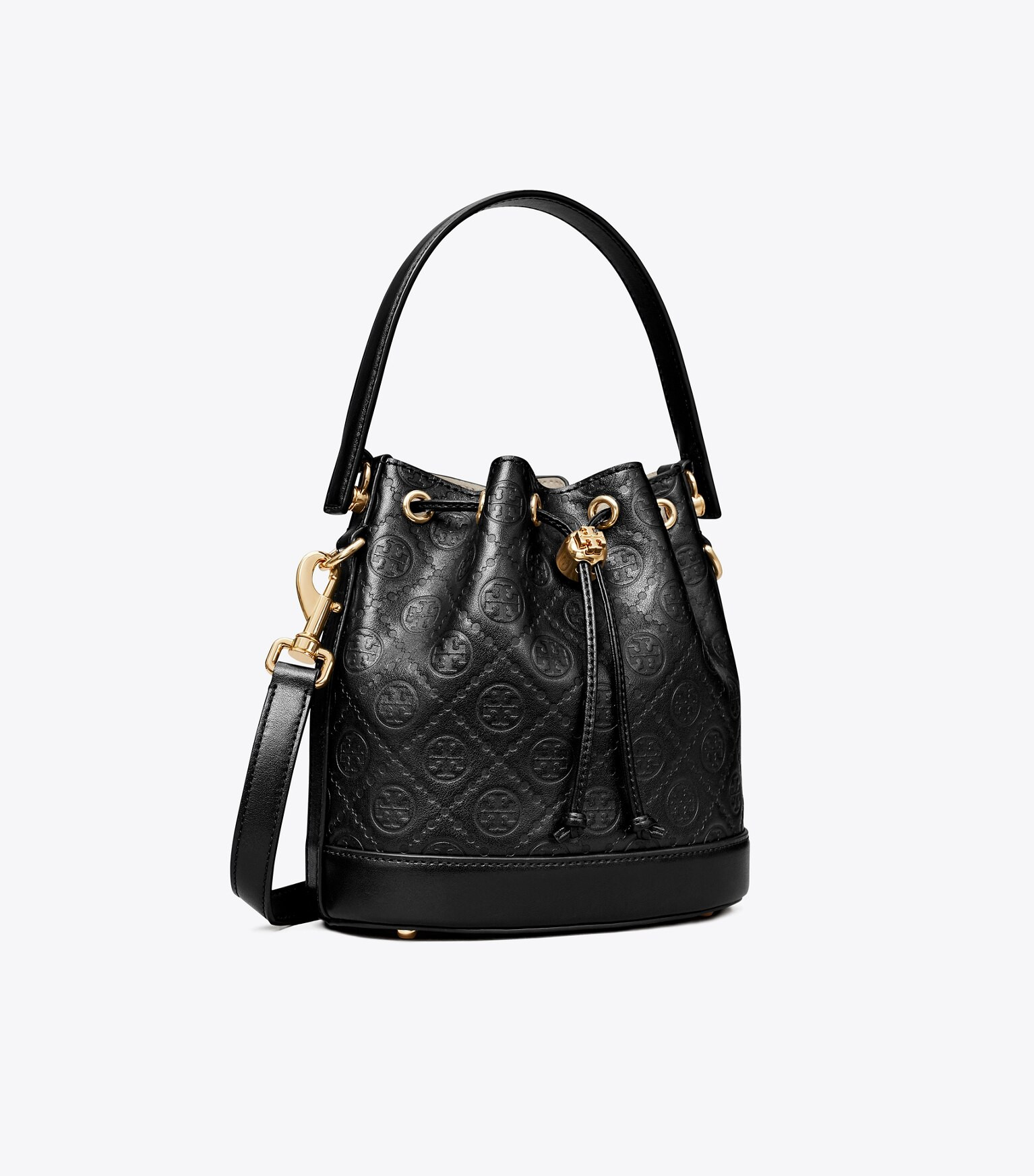 T Monogram Leather Bucket Bag: Women's Designer Crossbody Bags | Tory Burch | Tory Burch (US)