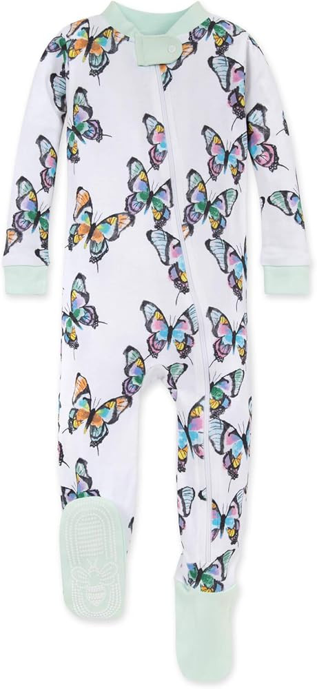 Burt's Bees Baby baby-girls Sleeper Pajamas, Zip Front Non-slip Footed Sleeper Pjs, 100% Organic ... | Amazon (US)