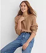 Ribbed Cable Sweater | LOFT