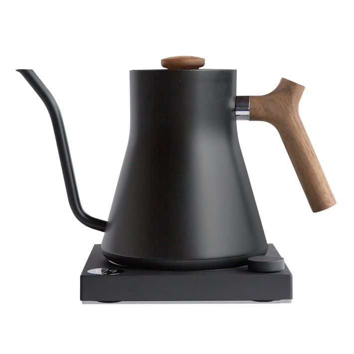 Fellow Stagg EKG Electric Kettle, Matte Black with Walnut Wood Accents | Williams-Sonoma