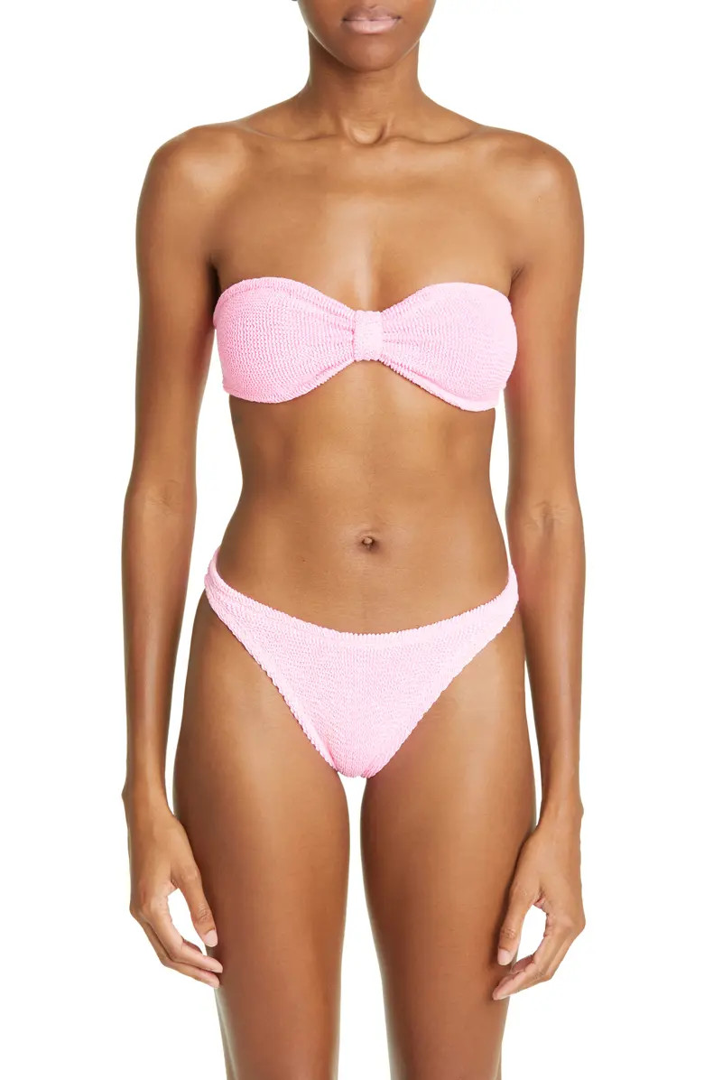 Hunza G Jean Crinkle Bandeau Two-Piece Swimsuit | Nordstrom | Nordstrom