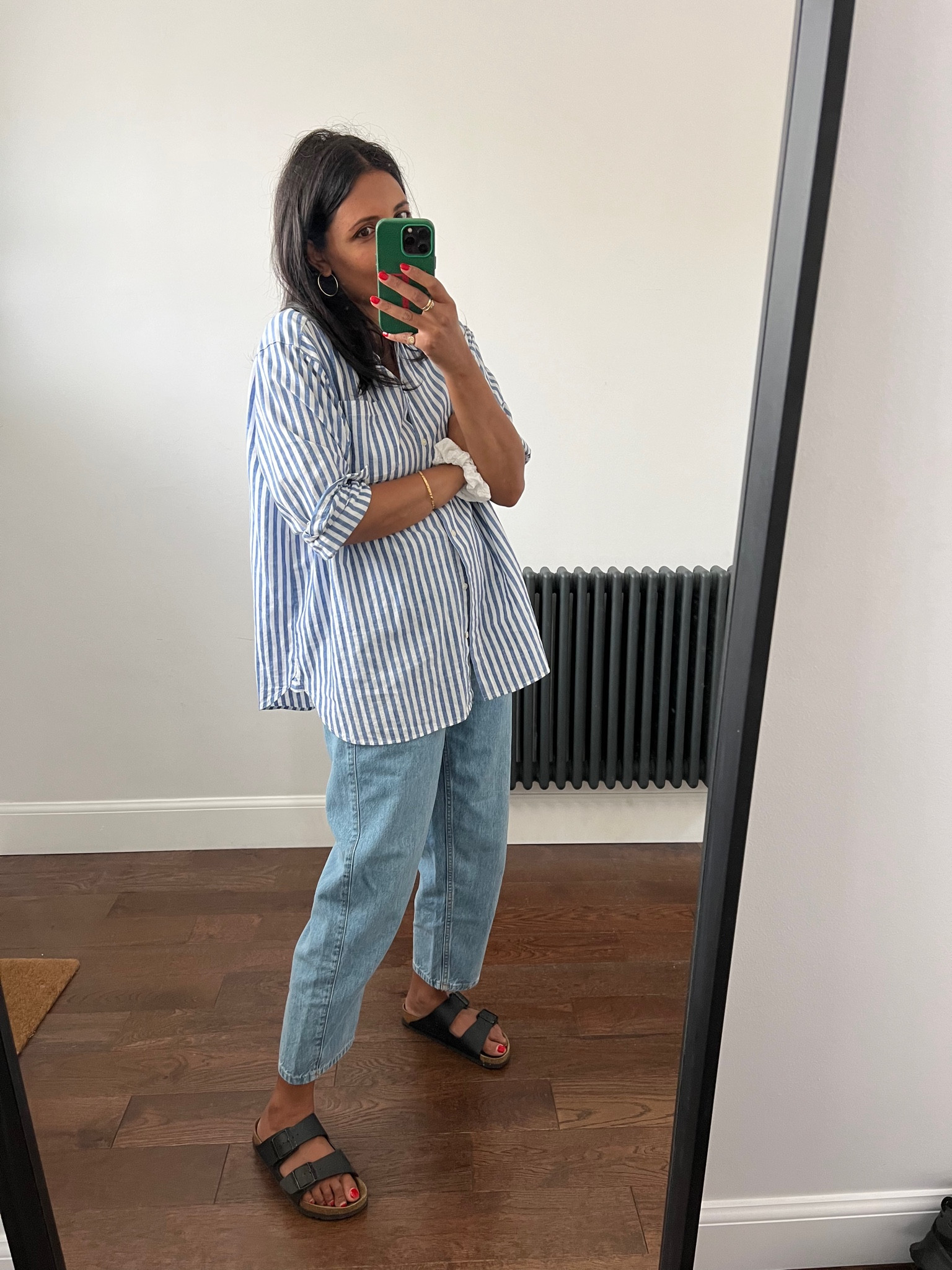 Stripe shirt, oversized shirt, blue stripe shirt, Levi’s jeans, blue jeans, crop jeans, light wash jeans, Levi’s 501, mom jeans, strappy sandals, leather sandals, black sandals, black Birkenstocks, max shirt, Sezane, Levi’s, Amazon, Nobody’s Child, M&S, Boden

#LTKeurope #LTKSeasonal #LTKstyletip