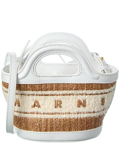 Marni Two-Tone Raffia & Leather Tote | Gilt & Gilt City