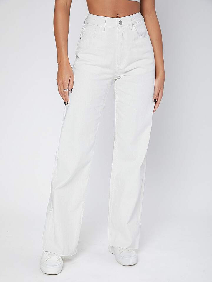 SHEIN Essnce Vintage 90s High-Waist Denim Boyfriend Fit Jeans | SHEIN
