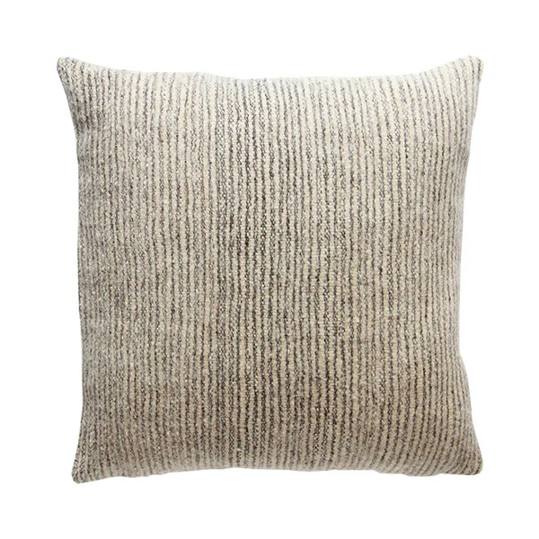 Chiapas Wool Pillow – Grey Stripe | Meridian