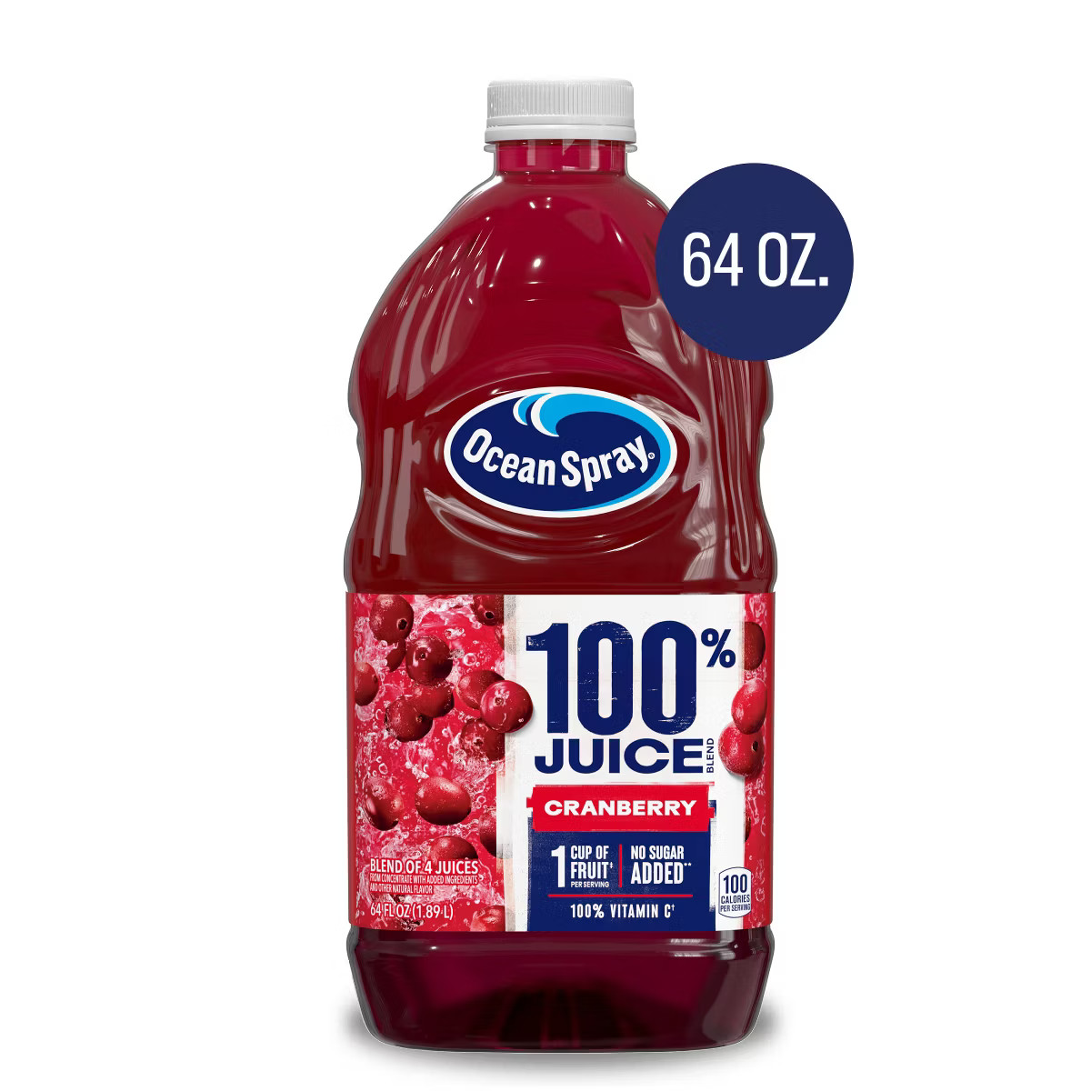 Ocean Spray 100% Juice Cranberry Blend – 64 fl oz Bottle | Target