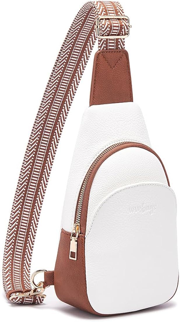 Sling Bag for Women's Crossbody Bag Small Fanny Packs Trendy Faux Leather Waist Bag Chest Bag, Wo... | Amazon (US)