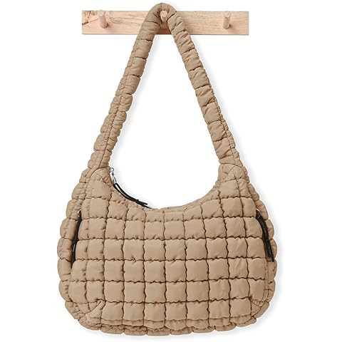 Puffer Tote Bag for Women Large Quilted Tote Bag Quilted Carryall Bag Soft Puffy Crossbody Bag Ho... | Amazon (US)