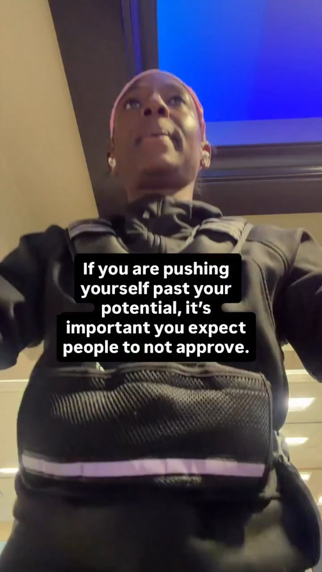 I was at the gym on the stairmaster wearing my weighted vest. A lady walked in pointed at me and rolled her eyes to her husband. 

Sweetie, I am breaking generational curses on this machine.
I am creating habits so I can be the first grandma on my mom’s side to meet her grandchildren.

And guess what I did.
 I smiled. Waved… and kept it pushing. 

Love you bye.