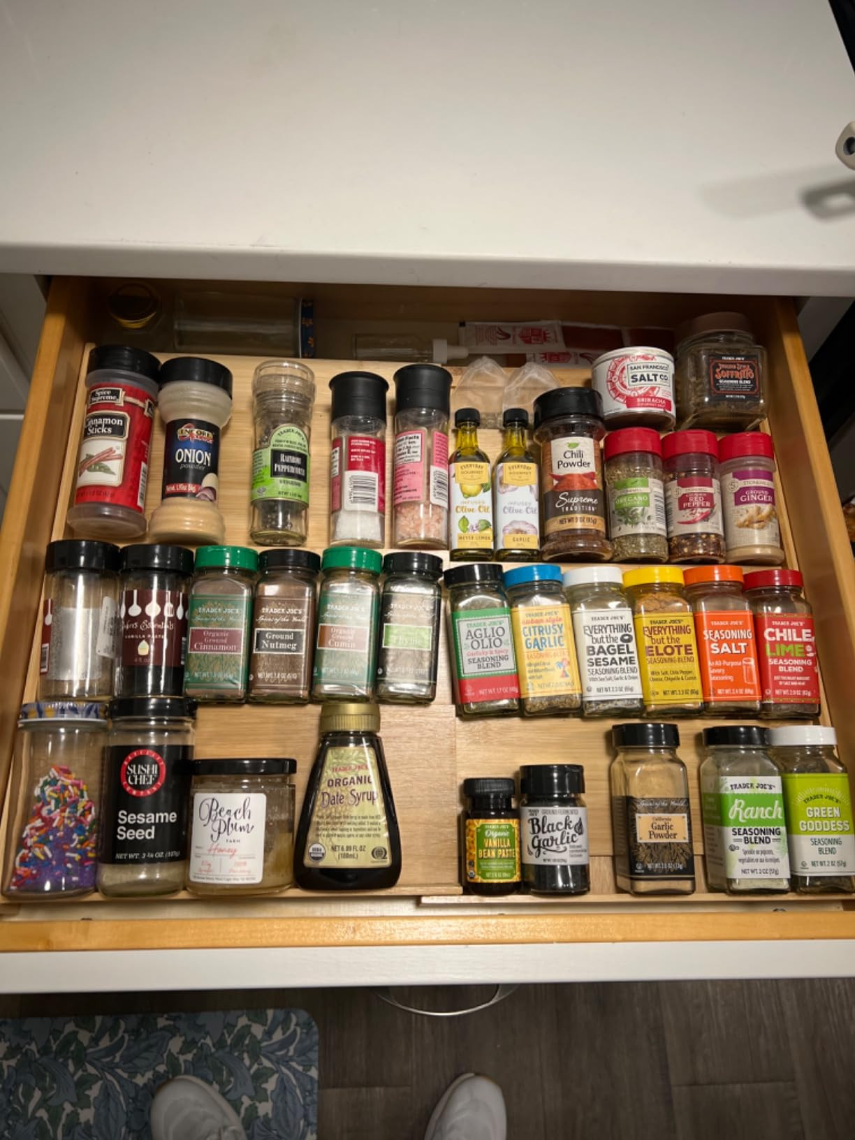 SpaceAid Bamboo Spice Drawer Organizer, (Need 3" Deep Drawer) Expandable 4 Tier Spices Rack for C... | Amazon (US)