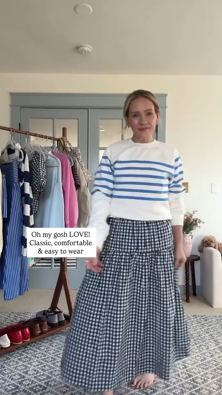 Pistola jeans code 15LATELY, wearing my regular size (5'3"), Marine Layer stripe sweatshirt & gingham set code SEEYOUSOON, wearing my regular size small sweatshirt but set is an easy fit so size down if in between ~ an this gap set! same sizing notes size down if in between, all shoes are true to size, code LATELY15 at Freda Salvador, I size down to xs in J.Crew rollneck sweater, also linked my fave white tee! ~ xo, Claire

#LTKSaleAlert #LTKOver40 #LTKootd