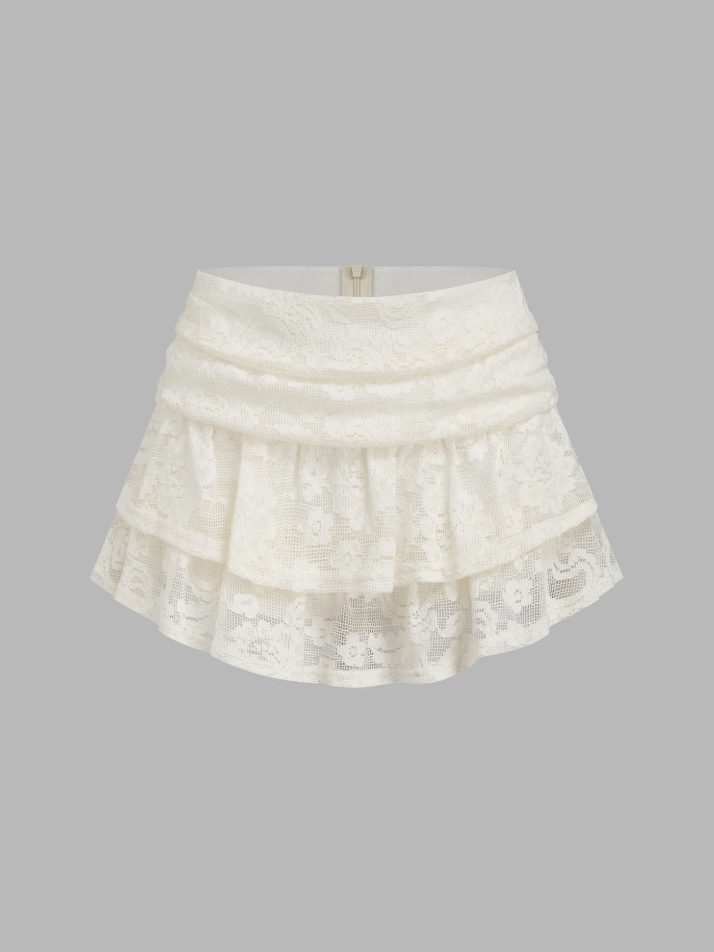 Lace Mid Rise Layered Mini Skirt | Cider