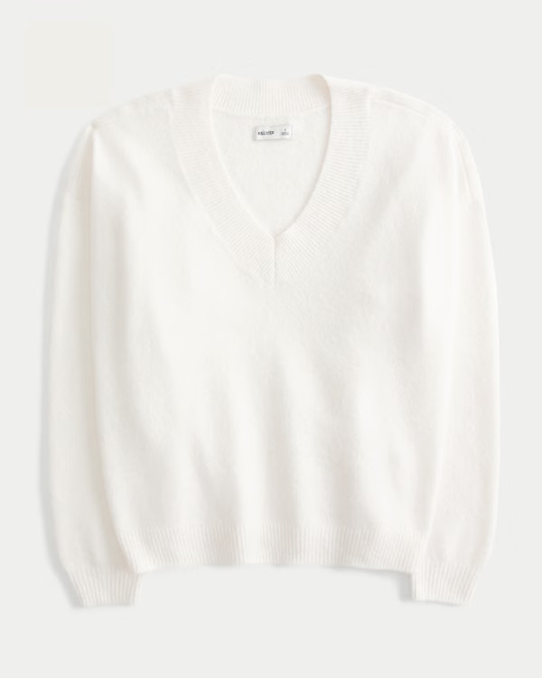 Hollister Comfy Cloud Oversized V-Neck Sweater | Hollister (US)