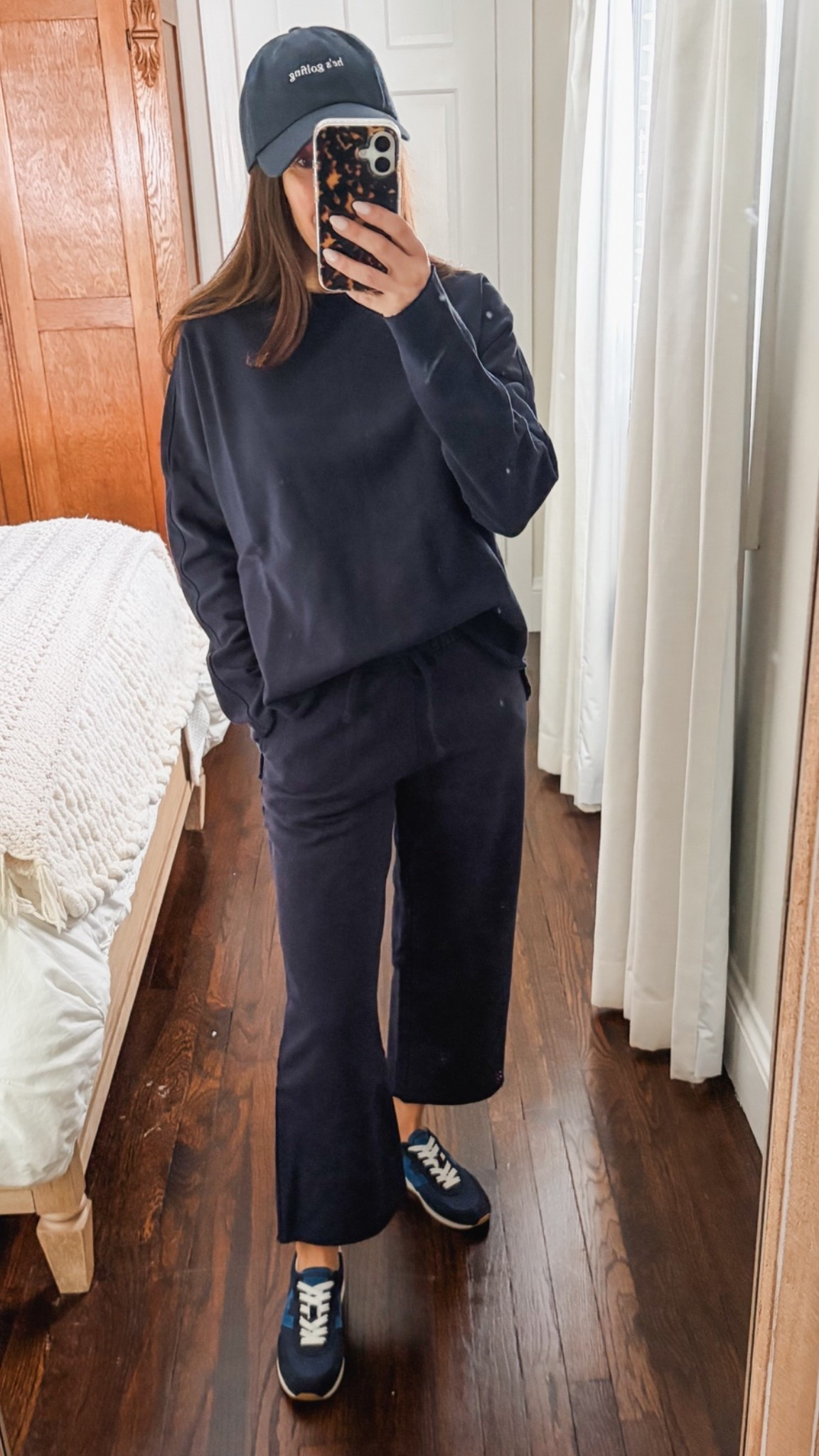 This heavy weight French Terry sweatsuit set dupe is amazing quality.  I am wearing an xs in both pieces.  Polished looking lounge or travel wear!

#LTKTravel #LTKootd #LTKOver40