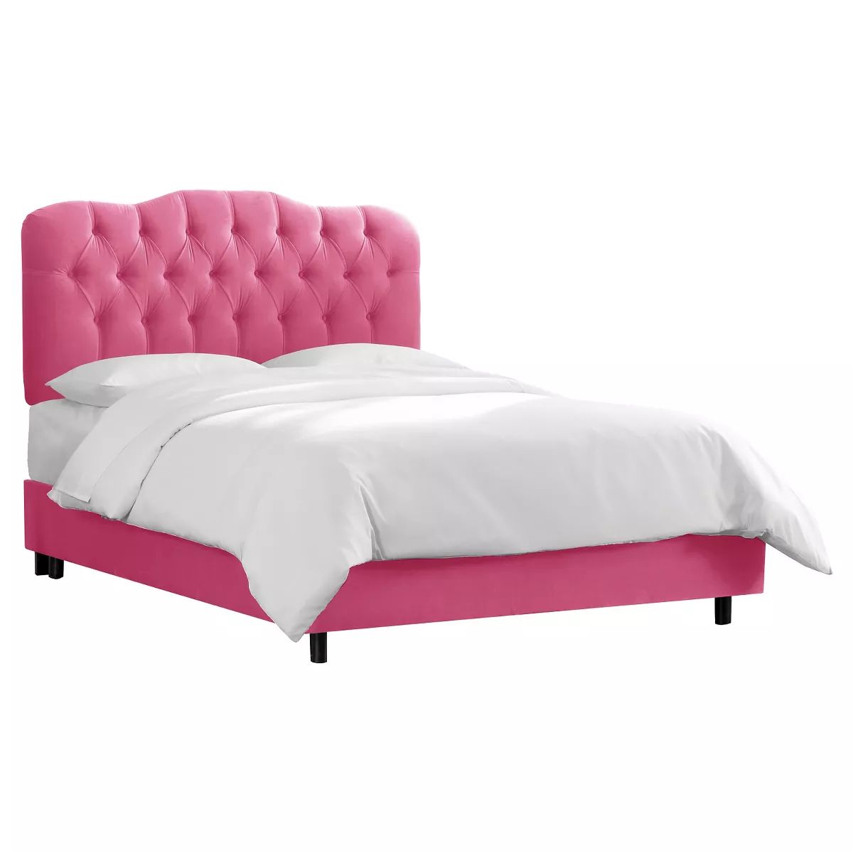 King Seville Microsuede Upholstered Bed Premier Hot Pink - Skyline Furniture | Target