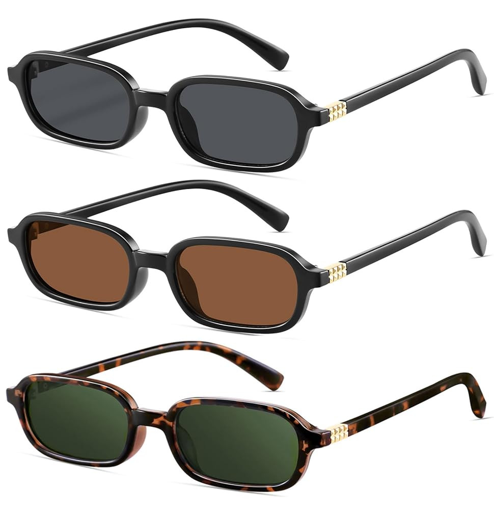 Retro Rectangular Sunglasses for Women Narrow Trendy Small 90s Style Square Frame UV Protection S... | Amazon (US)