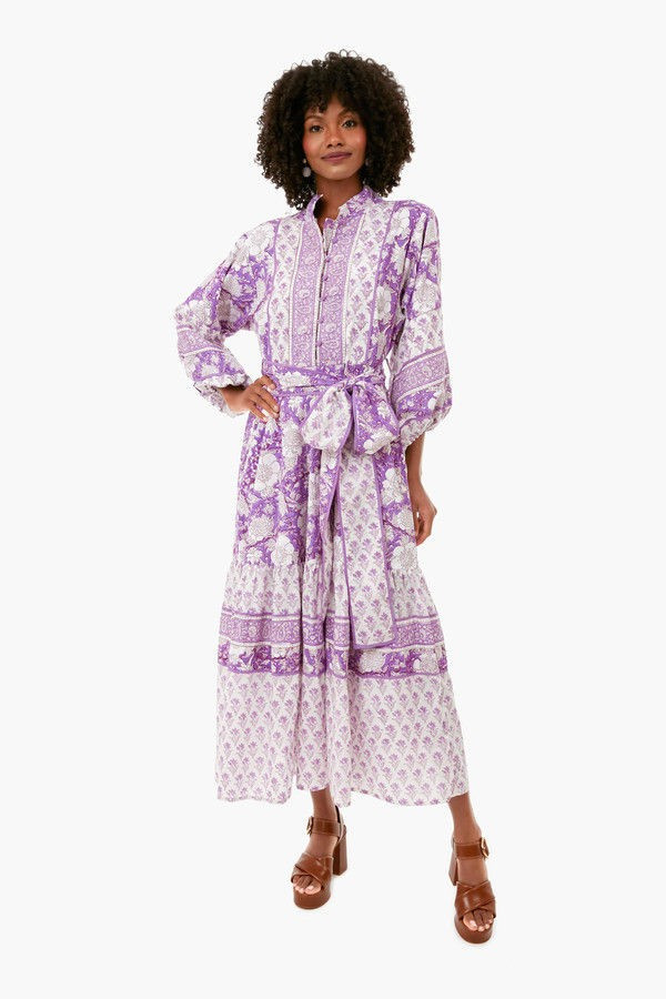 Exclusive Lilac Garden Sue Sartor Flounce Dress | Tuckernuck (US)