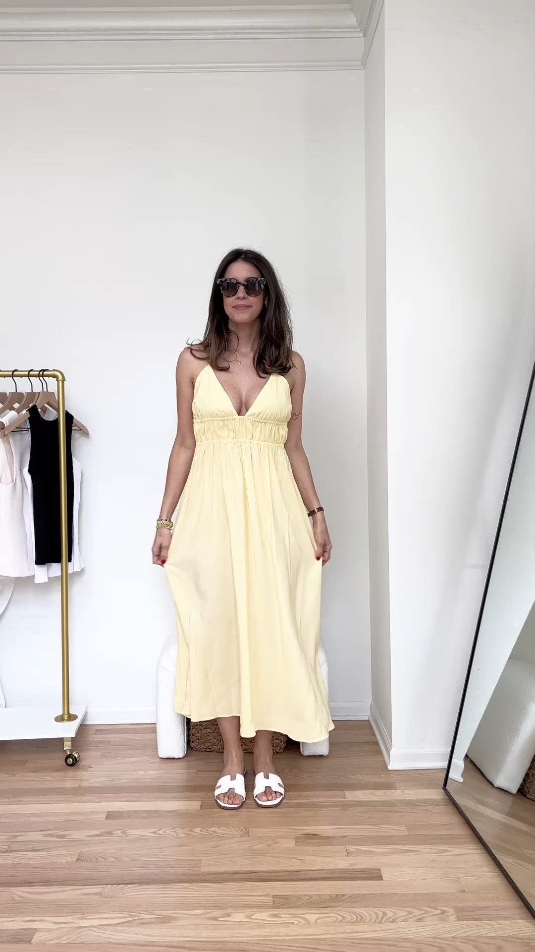 This Zara yellow dress is summer perfection! ☀️ The color is so vibrant and flattering—easy to dress up or down. It’s not lined, but I wore it with Spanx and it worked beautifully. The open back makes it a little extra special (I used a sticky bra!). I’m wearing a size Medium here — I’m 5'6” and 133 lbs for reference. Linked it all for you, including undergarments! 💛 #SummerStyle #YellowDress #MomStyle #LTKSummer #LTKFinds #FlatteringDresses #EasySummerOutfits

#LTKSummerEdit #LTKStyleTip #LTKSeasonal