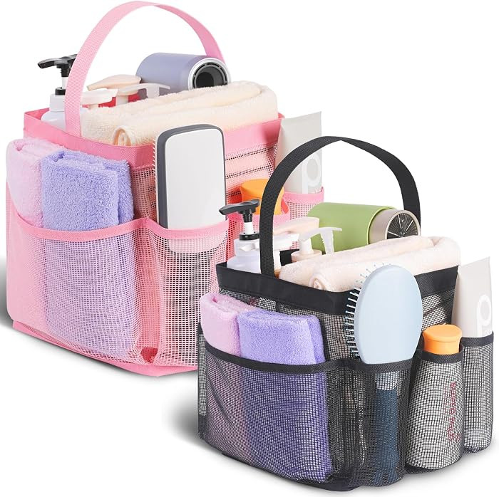 EUDELE 2 Pack Mesh Shower Caddy Portable for College Dorm Room Essentials, Shower Caddy Dorm with... | Amazon (US)