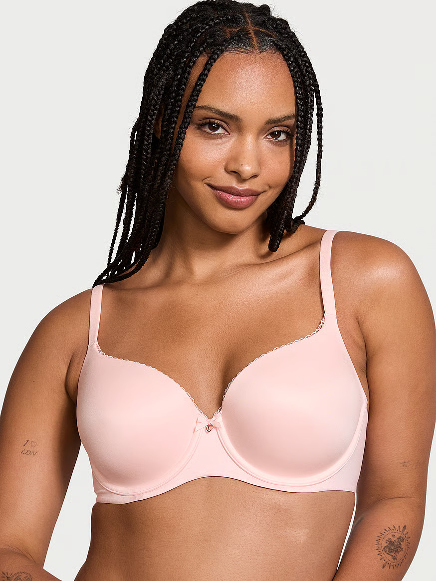 Buy Lightly Lined Smooth Demi Bra, Purest Pink - Order Bras online - Victoria's Secret US | Victoria's Secret (US / CA )