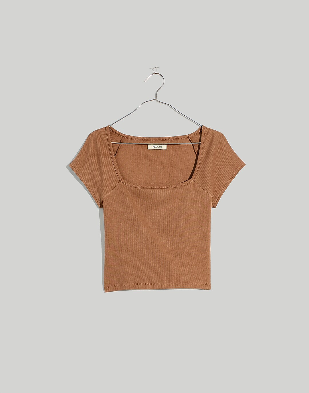 Brightside Rib Square-Neck Tee | Madewell