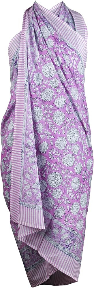 Block Print Sarong Beach Cover Up | Amazon (US)