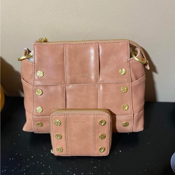 Hammitt Bryant Medium Gold studded pink sorbet and matching wallet | Poshmark