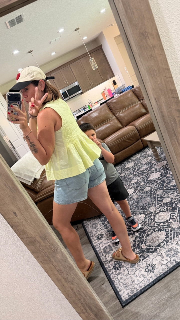 How do you moms film without someone making an appearance atleast once? 🤣

#walmartstyle #walmartfashion #ltkseasonal #ltkootd #momsofinstagram