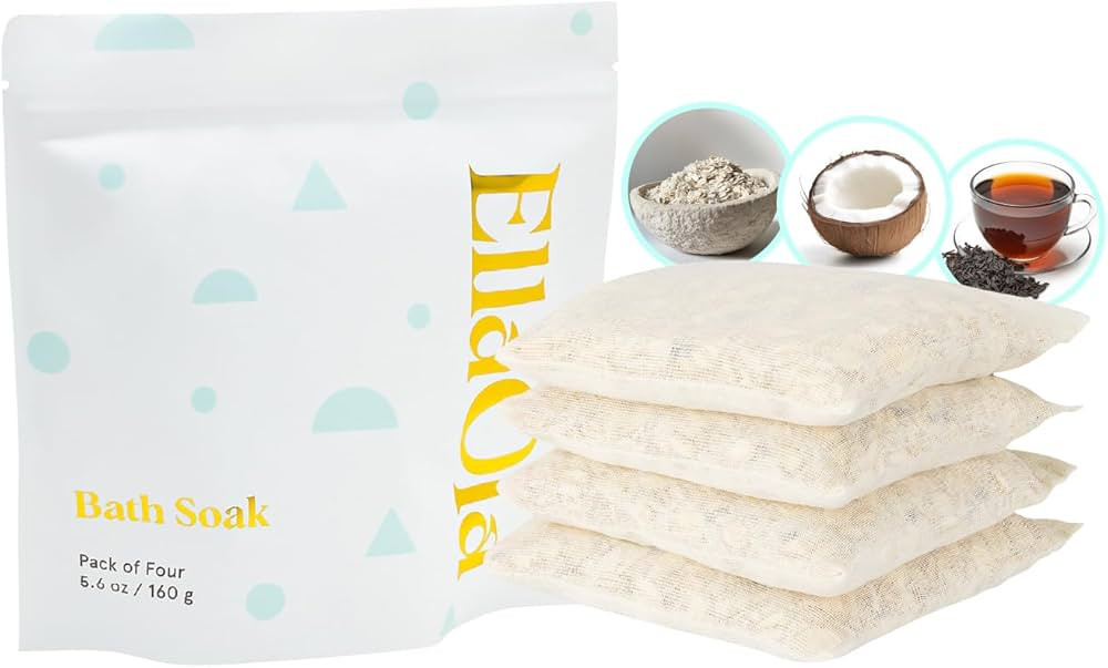 ELLAOLA Oatmeal Bath Soak for Babies Kids & Adults - Baby Bath Tea Soaks Made with Prebiotics to ... | Amazon (US)