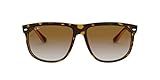 Ray-Ban RB4147 Boyfriend Square Sunglasses, Light Havana/Clear Gradient Brown, 56 mm | Amazon (US)