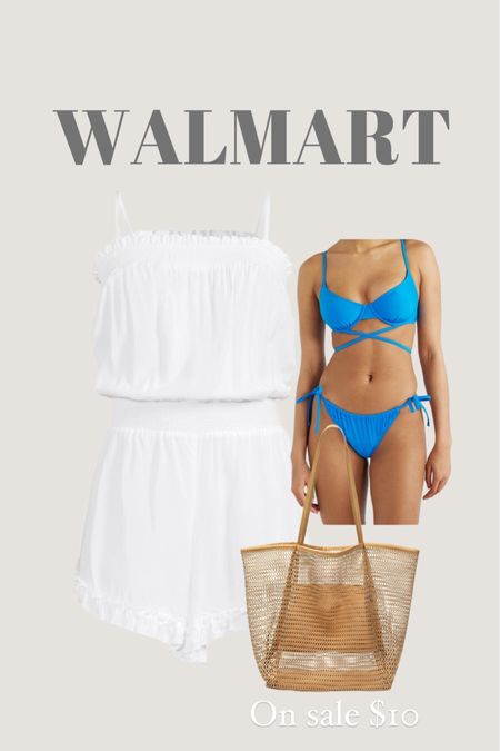 Walmart romper & swimsuit 

#LTKStyleTip #LTKSwim #LTKFindsUnder50