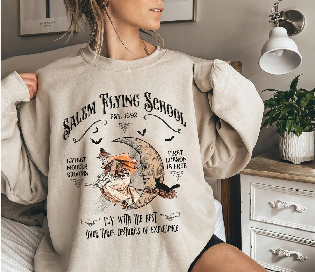 Halloween Sweatshirt, Halloween Witch Sweatshirt, Salem Witch Sweater, Girls Trip Salem Massachus... | Etsy (US)