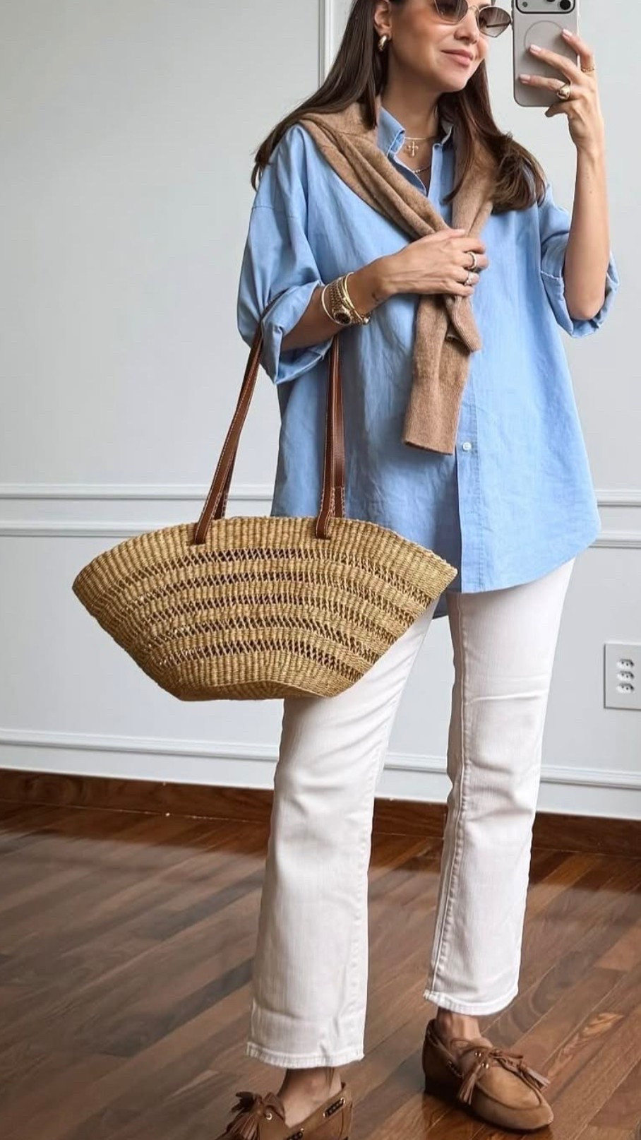Recreate the look - Style inspo from Pinterest to your cart! Linking like and similar items to help you re-create this look and style from Pinterest 💙🤎


#trending outfit
#Pinterest outfit inspo
#Pinterest inspired 
#gap fashion finds 
#blue button down blouse 
#oversized button down 
#collared shirt
#button up 
#straw handbag
#bag with leather handles 
#oversized tote
#shoulder bag 
#shopping tote 
#wide tote
#white jeans 
#high waisted jeans 
#cropped jeans
#ankle jeans 
#spring jeans
#summer jeans 
#straight leg jeans 
#casual jeans 
#work jeans
#designer jeans 
#the look for less
#metal sunglasses
#Amazon sunglasses 
#moccasin shoes 
#brown shoes 
#womens shoes
#tan sweater
#over the shoulder sweater￼
#amazing gold watch
#gold hoop earrings 
#cross necklace 
#gold bangles 
#revolve fashion finds  
#Amazon fashion 
#spring fashion
#spring transition outfit
#spring style Inspo 
#style inspo
#fashion inspo
#outfit inspo
#casual style
#elevated casual
#casual outfit
#classic style 
#casual chic 
#work fashion
#work outfit
#work appropriate 
#office outfit 
#polished look
#weekend style
#easy weekend outfitt
#day date outfit
#wine tasting outfit  
#mom style 
#mom outfit 
#errands outfit 
#airport outfit 
#travel outfit 
#travel style 
#site seeing outfit 
#European vacation 
#street style
#new York style
#city outfit 
#date night outfit 
#pinterest inspired
#photo credit to Pinterest 
#ootd 

#LTKootd #LTKWorkwear