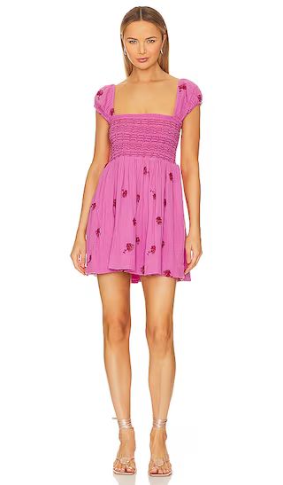 Tory Embroidered Mini Dress in Island Flower | Revolve Clothing (Global)
