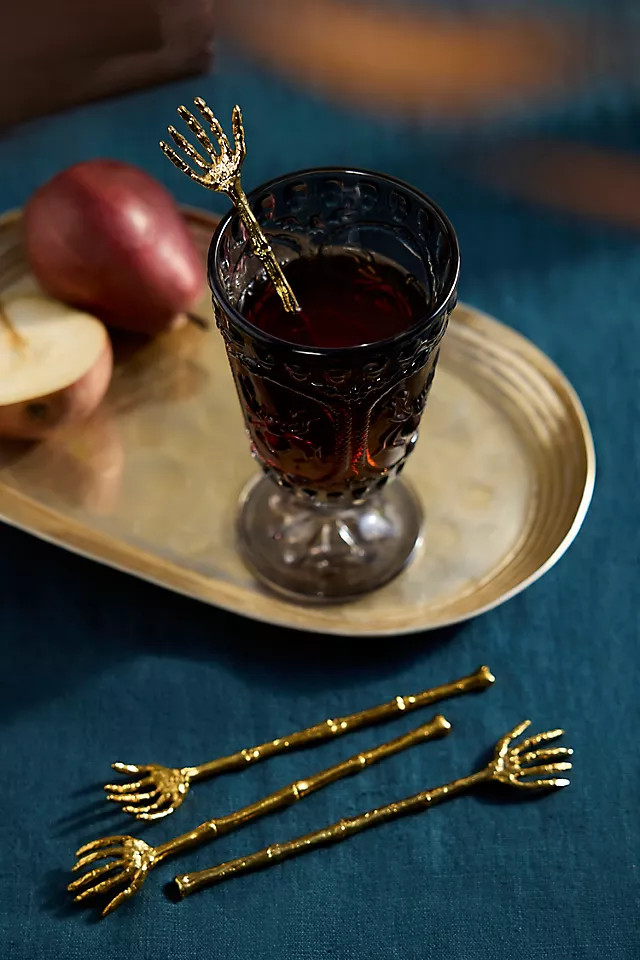 Terrain Skeleton Hand Cocktail Stirrers, Set of 4 | Anthropologie (US)