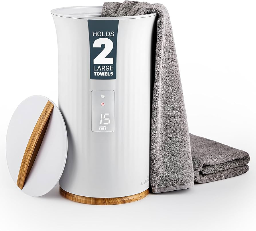 Live Fine Towel Warmer | Bucket Style Luxury Heater with LED Display, Adjustable Timer, Auto Shut... | Amazon (US)
