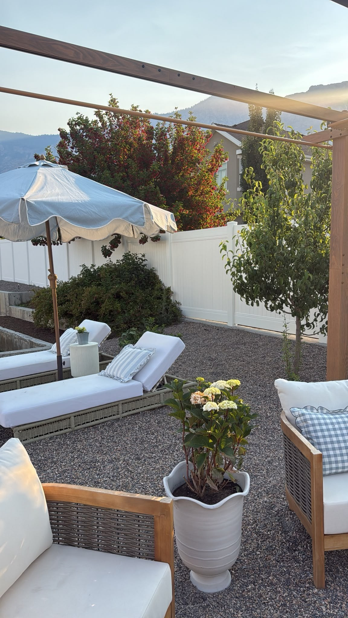 Love this outdoor space ✨️ my umbrella and lounge chairs are on sale today!!

#LTKHome #LTKSeasonal