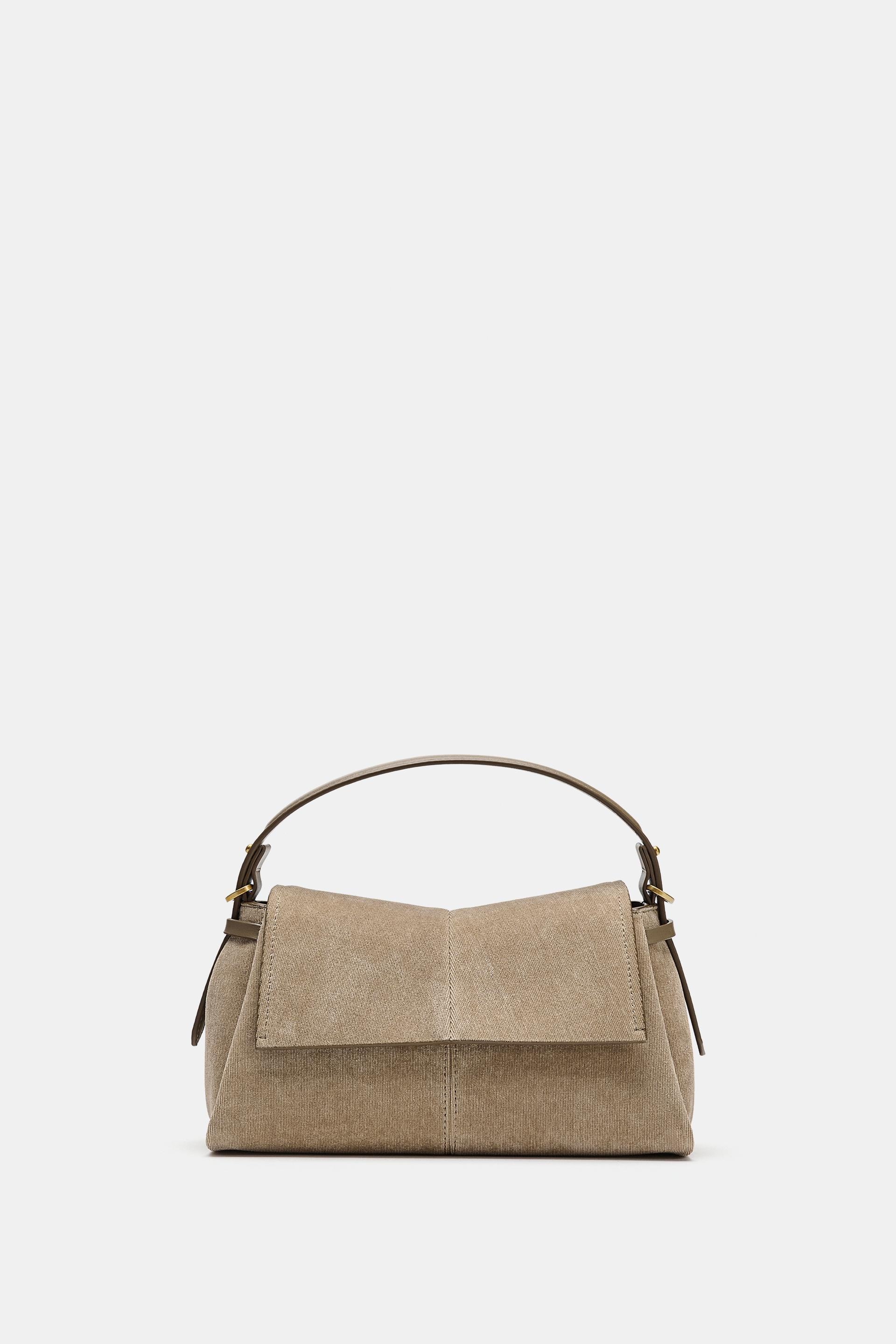 Zara - Flap Crossbody Bag - Taupe Gray - One Size Only - Woman | Zara US
