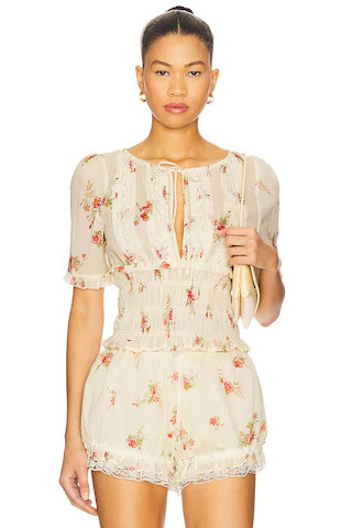 Essie Short in Cream & Rose Floral | Revolve Clothing (Global)