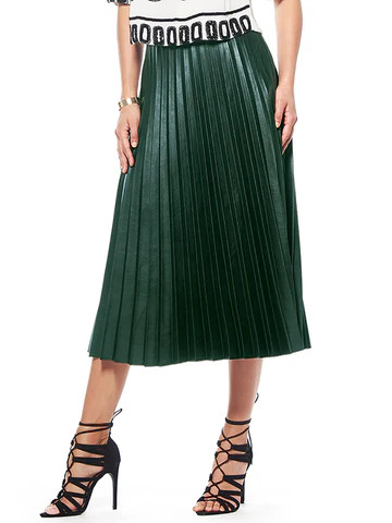 Shorter Length-Pleather Pleats Skirt | Lord & Taylor