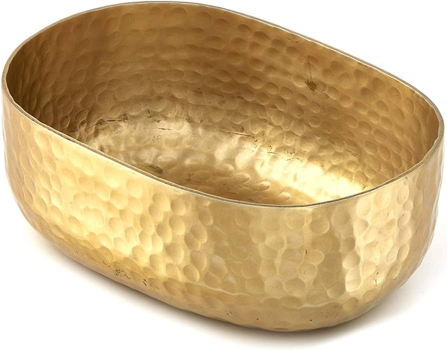 American Metalcraft ABHG46 Hammered Aluminum Entrée Basket, Oval, Gold, 25-Ounces | Amazon (US)