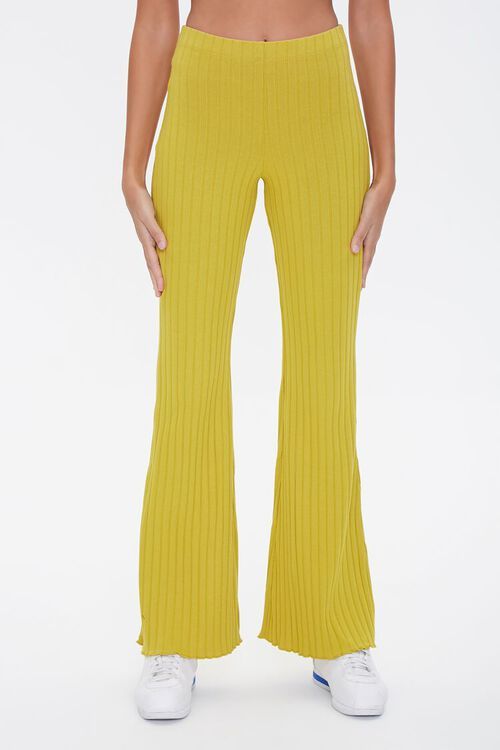 Ribbed Lettuce-Edge Pants | Forever 21 (US)