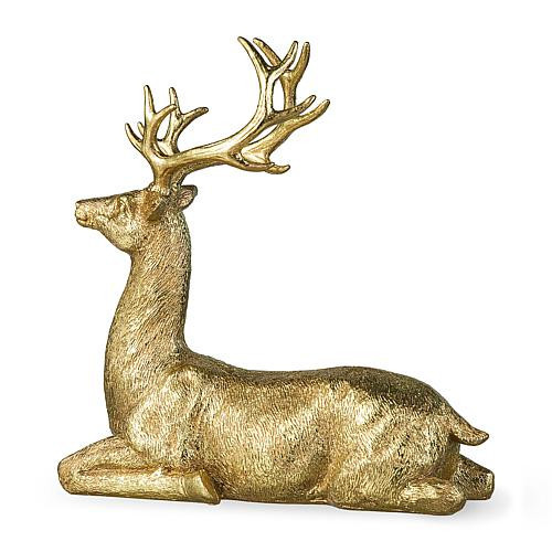 Glitzhome 11'' H Resin Christmas Sitting Reindeer Table Decor | HSN