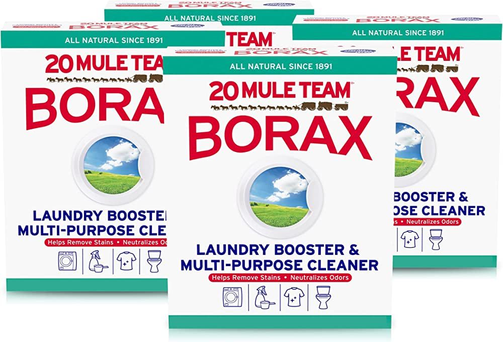 20 Mule Team All Natural Borax Detergent Booster & Multi-Purpose Household Cleaner, 65 Ounce, 4 C... | Amazon (US)
