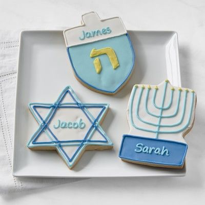 Giant Hanukkah Cookies, Set of 3, Personalized | Williams-Sonoma
