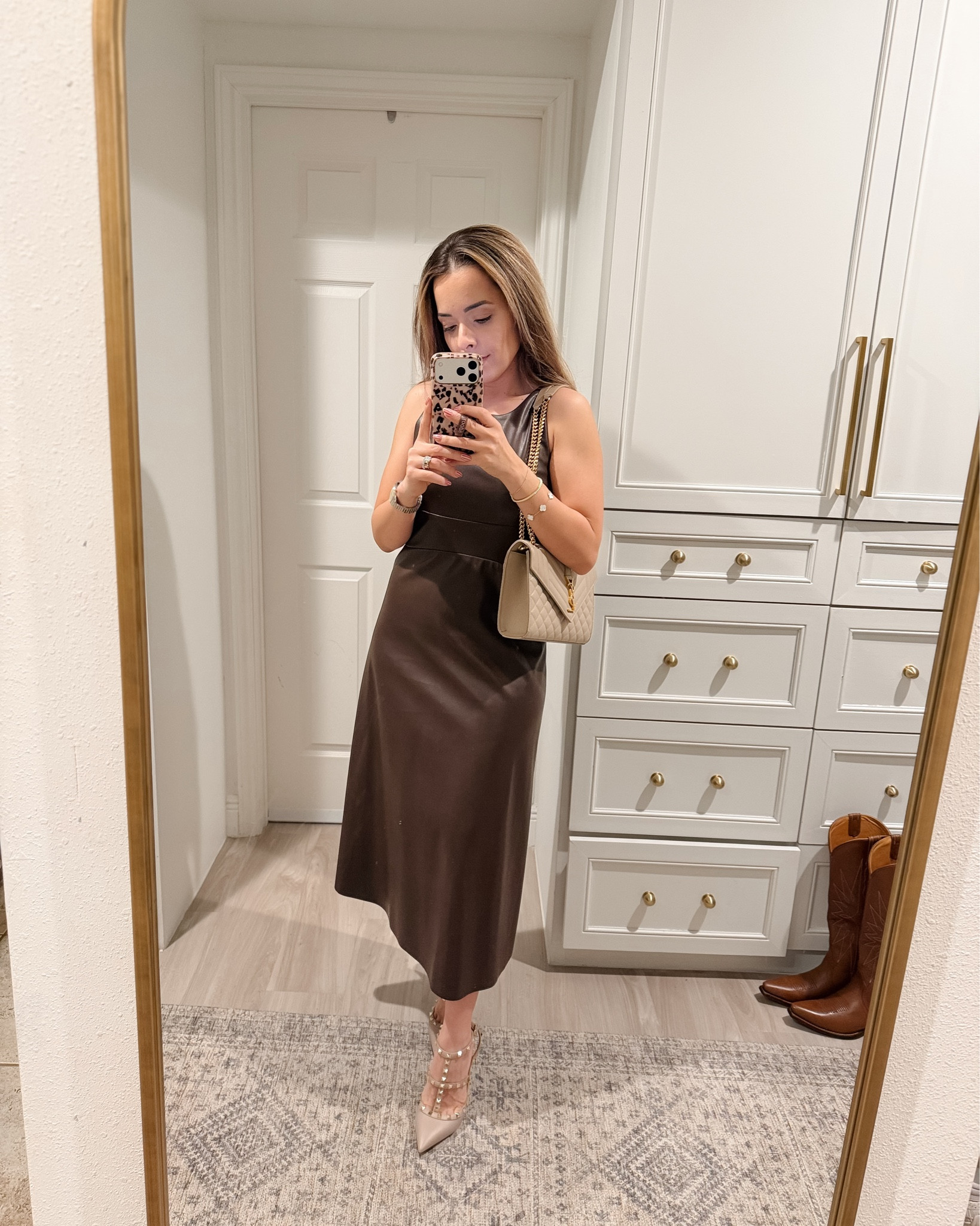 Banana Republic Mide Faux Leather Dress - Linking similar dresses

#LTKU #LTKSeasonal