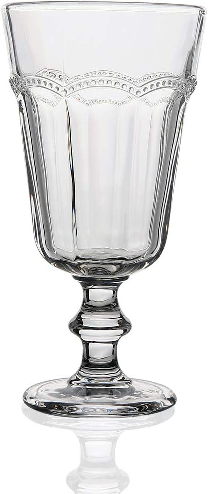 G Pearl Ridge Iced Beverage Glass Goblets 11.6 oz, set of 6 Vintage Drinking Glassware Heavy Dura... | Amazon (US)