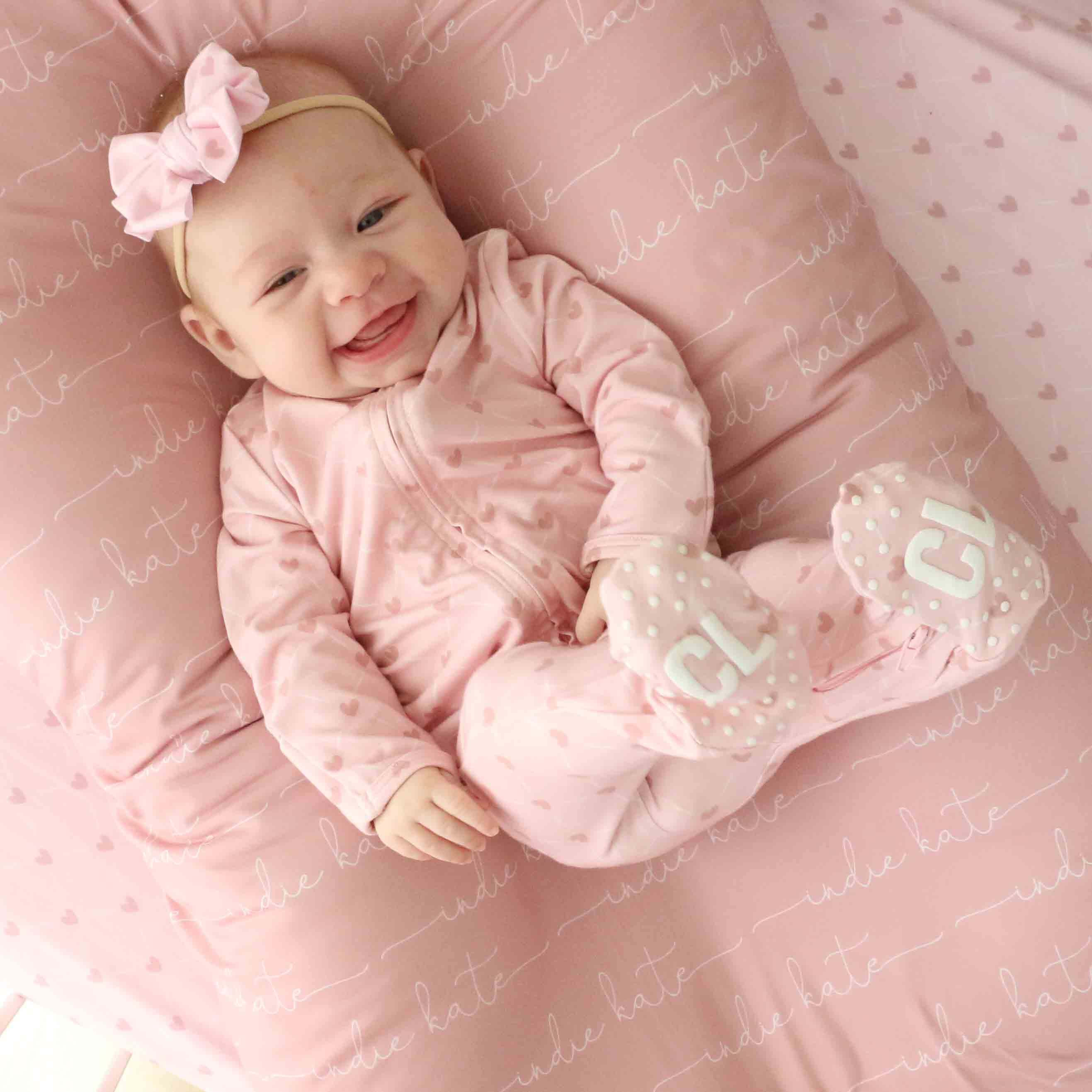 Sweet Heart Zipper Footie | Caden Lane